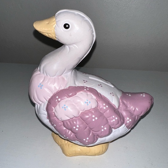 Vintage Painted Ceramic Goose Coin Bank - Picture 6 of 9
